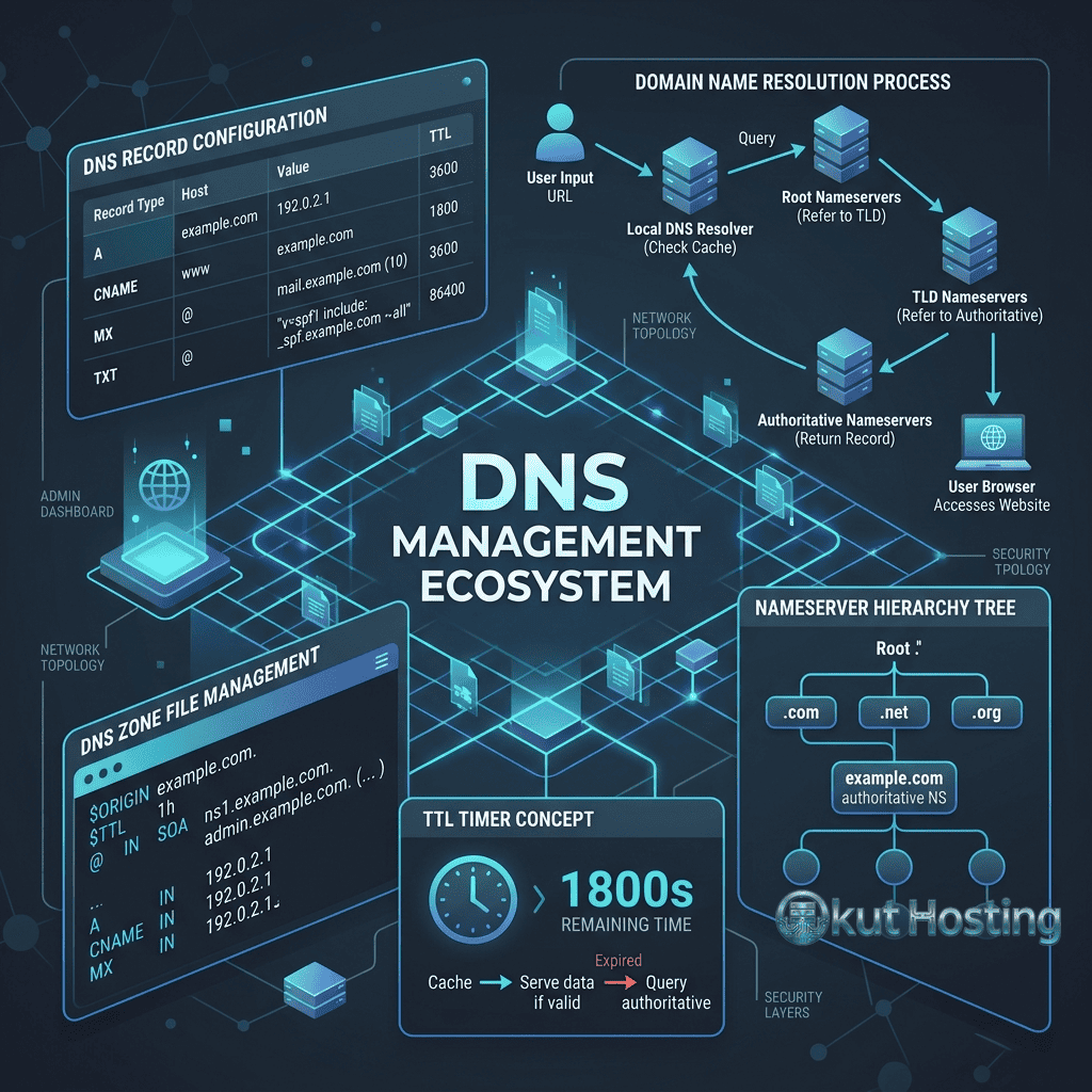 DNS Management Basics - Configuring Records for Your Domain - Featured Image